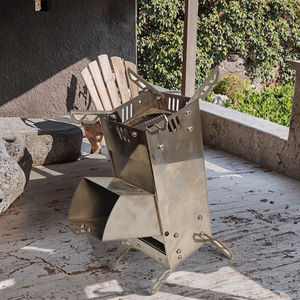 Fornello a Razzo da Picnic di Nuovo Stile, Fornello Portatile a Legna per Campeggio e Cucina all'Aperto - Product Image 2