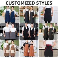Tablier pour Salon de beauté Restaurant serveur uniforme travail coton tablier imperméable plomb tabliers personnalisé