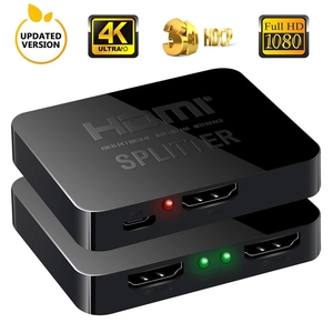 ตัวแยกสัญญาณ HDMI 4K,ตัวแยกสัญญาณวิดีโอ Full HD 1080P ตัวสลับสัญญาณ HDMI 1X2ตัวแยก1ใน2ออกจอแสดงผลคู่สำหรับ HDTV DVD สำหรับ <span class=keywords><strong>PS3</strong></span> Xbox - Product Image 6