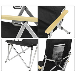 Silla Plegable de Aleación de Aluminio con Respaldo Reclinable Ajustable - Diseño Moderno para Uso en Exteriores, Camping, Playa, Patio y Jardín - Product Image 5