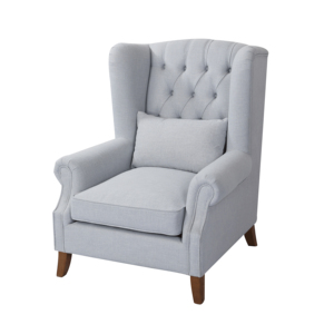 Luxury French Furniture Antique Provincial Style Tufted <strong>Back</strong> <strong>Wing</strong> <strong>Back</strong> <strong>Arm</strong> <strong>Chair</strong> for Living Room - Product Image 1