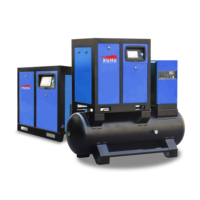 Compresor de Aire de Tornillo de Alta Presión de 15KW 20HP y 16 Bares, Sistema Integrado 4 en 1 con Tanque de 500L para Máquina de Corte por Láser de Fibra