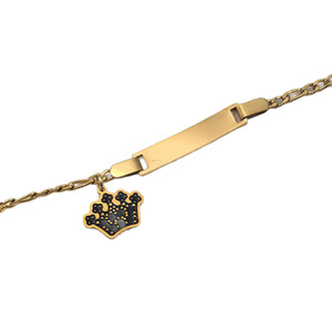 Bracelet en acier inoxydable courbé avec breloques cœur, couronne et papillon, chaîne dorée, cadeau de vacances, bijoux de mode, vente en gros - Product Image 5