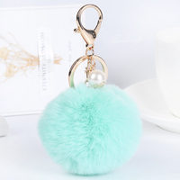 Porte-clés en peluche de dessin animé pour femmes de luxe, artisanat en émail fait à la main avec ours et trèfle à quatre feuilles, forme 3D, pendentif en fourrure