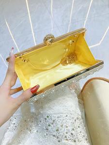 Nouvelle Pochette de Soirée Tendance Style Chinois pour Femme, Sac Bandoulière Transfrontalier Ins avec Pompon, Perles, Strass, Chaînes, en Polyester, Fermeture Éclair - Product Image 4