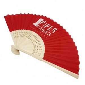 Wholesale Custom Folding <b>Bamboo</b> Hand Held Fan With Logo Printed - Product Image 1