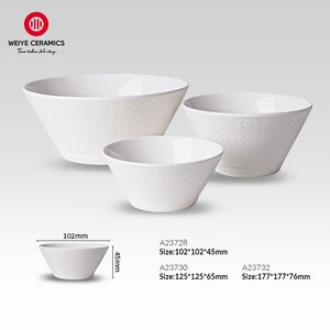 Cuencos blancos con borlas WEIYE, cuencos redondos <span class=keywords><strong>de</strong></span> porcelana para cena, <span class=keywords><strong>arroz</strong></span>, <span class=keywords><strong>sopa</strong></span>, ensalada, cerámica, logotipo personalizado, <span class=keywords><strong>restaurante</strong></span>/4/4, 5/5/6/7/8/9 pulgadas, cuencos blancos - Product Image 4