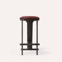 Tabouret de bar en bois massif, style nordique minimaliste, contemporain, écologique, durable, robuste, pour café et salle à manger