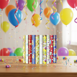 Papel para niños de 2m x 70cm, paquete de 60 unidades para decoraciones de fiestas de cumpleaños - Product Image 3