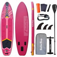 Nouvelle planche de SUP gonflable rose, design tendance, polyvalente, pour débutants, planche de surf portable, ensemble complet