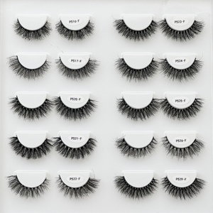 Sans cruauté 3D Volume Eye Lash Faux Vison Faux Cils Wispy Strips Lash Boîte d'emballage de cils personnalisés - Product Image 2