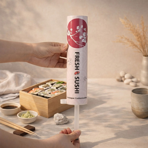Tubo <span class=keywords><strong>de</strong></span> Papel Redondo Personalizado para Sushi, Cilindro para Burritos, Envase Rígido <span class=keywords><strong>de</strong></span> Grado Alimenticio para Sushi, Tubo <span class=keywords><strong>de</strong></span> Lujo para Empacar Alimentos - Product Image 4