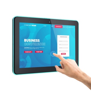 Wall Mount <b>10</b>.1 15 <b>Inch</b> <b>Android</b> Touch Screen Pc Monitor POE NFC RFID RK3566 <b>Android</b> 11 LED Light Bar Booking Meeting Room <b>Tablet</b> - Product Image 1