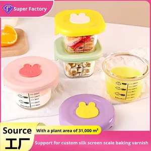 Boîte de conservation pour aliments complémentaires pour bébé en tissu peluche, pot hermétique de qualité alimentaire avec échelle, modèle 01 - Product Image 3