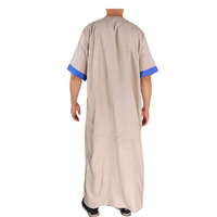 Qamis islamique en coton à manches courtes, style marocain, robes pour adultes, vêtements pour hommes IKAF TC-254, vie quotidienne décontractée