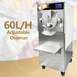 เครื่องทำไอศกรีมแบบแข็งสไตล์อิตาลี ขนาดถัง 10 ลิตร ผลิตได้ 60 ลิตร/ชั่วโมง พร้อมระบบควบคุมปริมาณน้ำแข็งได้  เครื่องทำเจลาโต้เชิงพาณิชย์ - Product Image 2