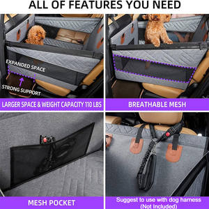 Funda Oxford para asiento de coche para perros y gatos, hamaca extensible para mascotas, parte trasera para mascotas pequeñas, medianas y grandes, para asientos traseros - Product Image 5