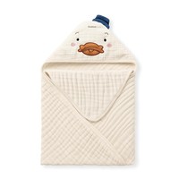 Huijia L015 Bathroom Bath Towel Children's Hooded Cloak Newborn Swaddle Baby Wrap Four-Layer Crepe Cotton Soft Breathable Infant