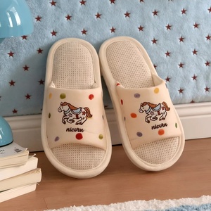 XIXITIAO Pantuflas de Interior de Algodón y Lino al por Mayor, Listas para Entregar, con Suela Antideslizante de EVA, Transpirables, para Hombre y Mujer - Product Image 1