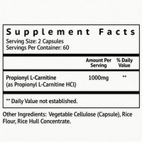 L-Carnitine Propionyl Liposomale Liquide pour une Production d'Énergie Cellulaire Améliorée, Santé Cardiovasculaire et Performance Sportive - Capsules