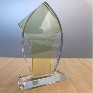 Acrylic pha lê Huy chương với bằng gỗ và bạc mảng UV in ấn kỹ thuật cho đồ họa - Product Image 2