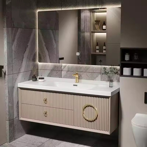 Mueble de Baño Moderno de Lujo Blanco con Luz LED, Espejo Inteligente con Diseño de Panal, Construcción de Madera Maciza y Melamina, Acabado Lacado - Product Image 6