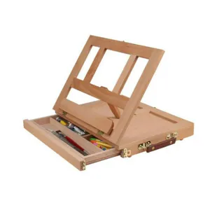 Xinbowen High Quality 33.5x26x5cm Adjustable Wooden Easel Box Multifunctional Tabletop Beech Painting Art Easel