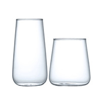 Gobelet en verre borosilicate transparent de 480 ml/550 ml pour la maison, résistant au froid et à la chaleur, pour le lait, l'eau, les jus et les boissons