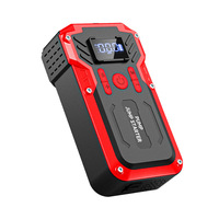 Foreign Trade Red/Black Car Battery Jump Starter Tire Inflator 12V Emergency Start Power Supply Car Air Pump Dual-use 12000mah