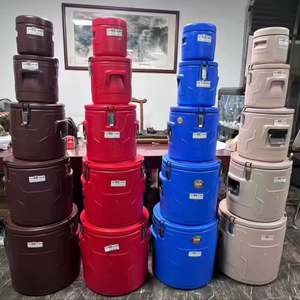 Contenitore Termico Professionale per Catering da 5L a 80L, Cilindrico, in Marrone, <span class=keywords><strong>Rosso</strong></span> e Blu, per Buffet Commerciali e Distribuzione di Alimenti - Product Image 1