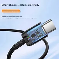Kabel Data 45W Seri N10s24 5A Pengisian Daya Super Cepat 25W Tipe-C Android Universal Transfer Data Selubung PVC Konduktor Nilon
