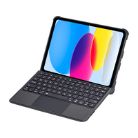 Casing Keyboard Tablet Universal 10.9 Inci dengan Trackpad untuk iPad Generasi ke-10 Terbuat dari Kulit