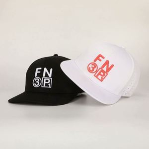 Gorra Deportiva OEM de 6 Paneles Unisex 100% Poliéster con Cierre a Presión, Impermeable, con Orificios Perforados con Láser y Bordado 3D para Uso en Exteriores - Product Image 1