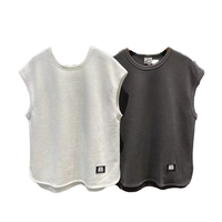 Débardeur T-shirt Tendance en Polyester pour Homme – Nouveau Style Américain, Vêtement de Sport et Fitness Respirant, Tenue Décontractée pour l'Entraînement, Motif Uni