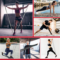 Juego de bandas de resistencia con logotipo personalizado de fábrica HUAYI/bandas elásticas de látex para gimnasio/bandas de ejercicio de potencia de Fitness