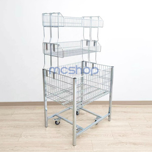 Xúc Tiến MC PT bảng Dump bin dây giỏ kim loại có thể gập lại lồng lưu trữ trái cây tiện lợi cửa hàng - Product Image 5