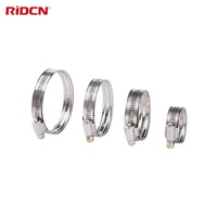 Colliers de serrage pour tuyaux en acier inoxydable 304 de 1/2 pouce, à couple constant, super étanches, type W, réglables à vis sans fin