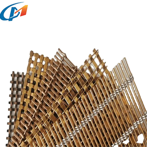 अनुकूलित सोने 304 स्टेनलेस स्टील सर्पिल वायर मेष पर्दा बुना हुआ सादा भोजन क्षेत्र विभाजन जिसमें सजावट काटने के साथ शामिल थे - Product Image 2