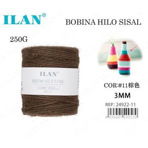Spago di Sisal Ilan, Bobina da 3mm, Marrone, 250g, Corda per Artigianato - Product Image 1