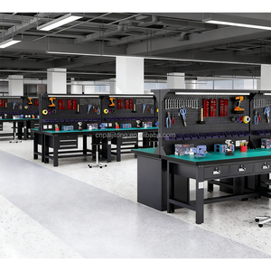 <span class=keywords><strong>Banco</strong></span> <span class=keywords><strong>de</strong></span> <span class=keywords><strong>Trabajo</strong></span> Resistente, Industrial, Antiestático, <span class=keywords><strong>de</strong></span> Acero Laminado en Frío, para Trabajos Mecánicos y Eléctricos - Product Image 5