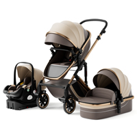 Poussette pliable compacte pour bébé, chariot de transport, châssis en acier inoxydable EN1888, prix de gros du fabricant