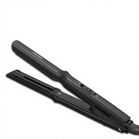 Fer à boucler professionnel 2-en-1 avec plaques céramiques flottantes de 18 mm, chauffage rapide PTC, portable pour salon et usage domestique