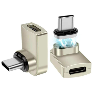 Adaptador <span class=keywords><strong>USB</strong></span> C a <span class=keywords><strong>USB</strong></span> Elbow Design PD 100W, 40Gbps, 8K, Carga Rápida, Salida CC, Protección OTP, Nuevo, Magnético para Laptop - Product Image 1
