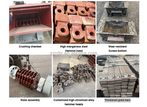 Petit concasseur à marteaux diesel avec moteur, roulement, PLC et boîte de vitesses pour l'extraction d'or, le concassage de pierres en poudre, haute productivité - Product Image 5