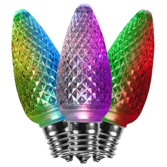 C9 Color LED Change Bulbs C9 Multi-color LED Bulbs Christmas Light C9 Faceted Bulbs