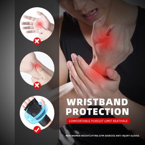 Protecteur de main personnalisé pour femmes et hommes Sangles de poignet à demi-doigts Gants d'haltérophilie antidérapants - Product Image 3