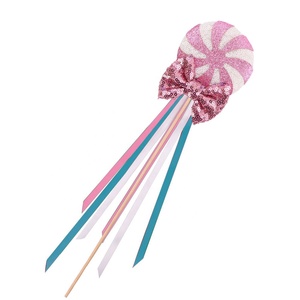 Varita de hada brillante con lentejuelas rojas y verdes para niños, diseño de trébol irlandés, para fiestas de Navidad 2026 - Product Image 6