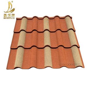 2025 nueva llegada materiales de construcción 150g aluminio Zinc piedra recubierta de Metal azulejo Golan azulejos doble Color - Product Image 4