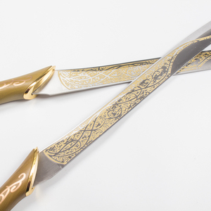 Spade Gemelle dell'Elfo Legolas, Replica del <span class=keywords><strong>Signore</strong></span> <span class=keywords><strong>degli</strong></span> <span class=keywords><strong>Anelli</strong></span>, Set di Lame Curve Non Affilate per Esposizione a Parete, Decorazione, Vendita all'Ingrosso - Product Image 5