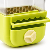 Mangeoire automatique pour oiseaux, distributeur de graines avec tiroir séparateur de coques pour perruches, mangeoire à gravité pour oiseaux